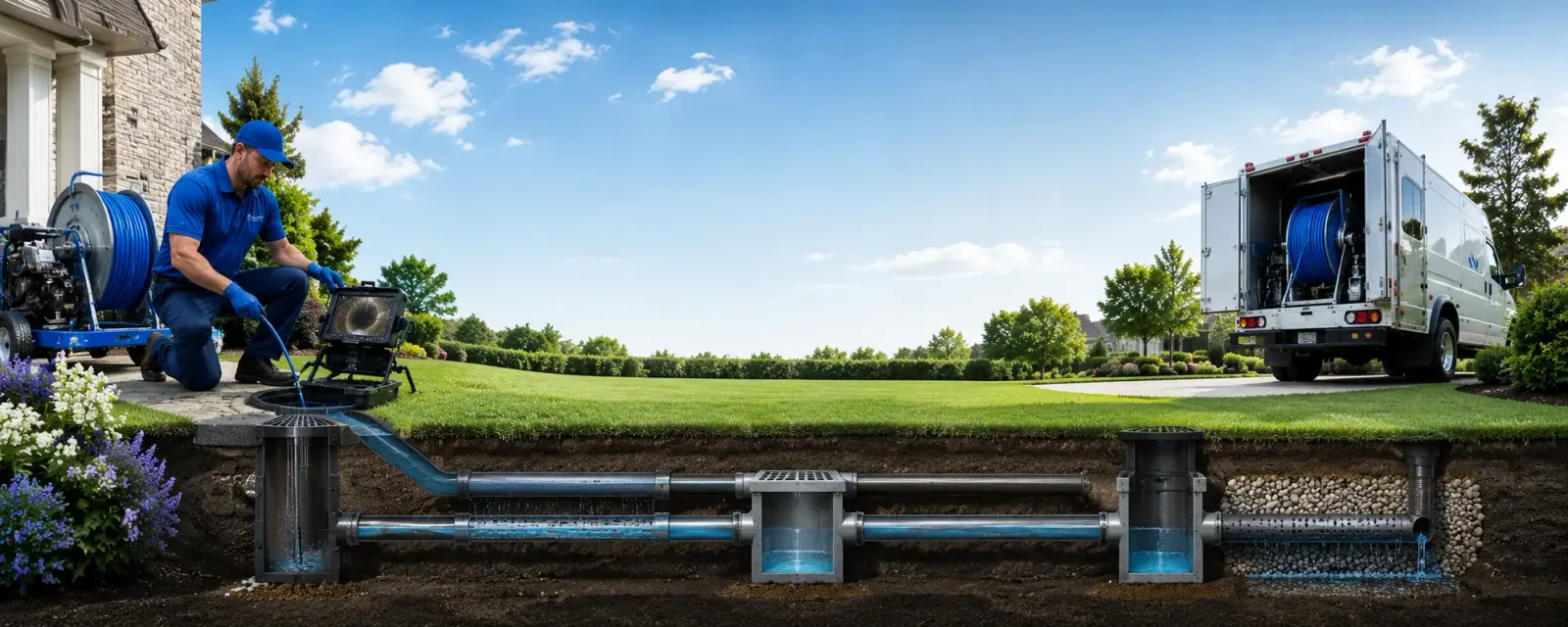 Outdoor drain cleaning information for Reva, SD